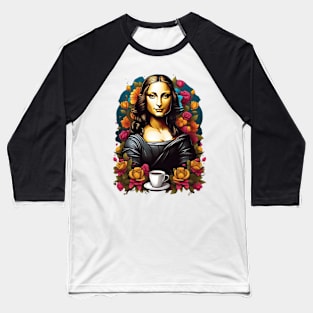 mona lisa coffee time Baseball T-Shirt